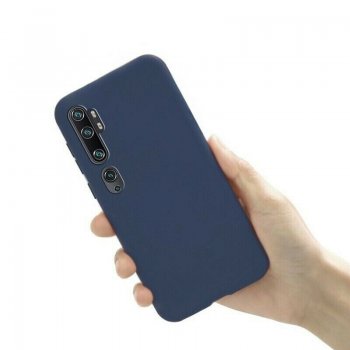 Xiaomi Mi Note 10 Lite Matte TPU Case Cover Shell, Navy Blue | Matēts Silikona Vāciņš Maciņš