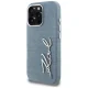 Karl Lagerfeld Signature Denim Case for iPhone 16 Pro Max, Blue