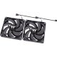 Thermaltake CT140 Datora dzesēšanas ventilators, 140 mm, melns, 2 gab.