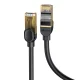 Baseus Speed Seven RJ45 Cat7 tīkla kabelis 10Gbps, 1m, melns
