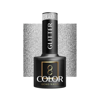 Ocho Nails Glitter G03 hibrīda nagu laka, 5 g