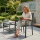 Dārza krēslu komplekts 2 gab terasei balkonam tērauds HDPE MultiGarden, pelēks
