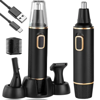 Deguna un ausu trimmeris 3in1, uzacu un bārdas depilators, melns