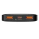 Baseus Bipow Fast Charging Power Bank 10000mAh 20W Black (Overseas Edition) + USB-A - Micro USB 0.25m Black Cable...