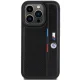 BMW Perforated Tricolor Line vāciņš priekš iPhone 15 Pro, melns