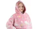 Glow in the Dark Kids Blanket Hoodie, Pink