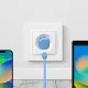 Сетевое зарядное устройство Puro 20W GaN USB-C, синее