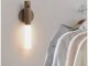 Magnētiska LED sienas lampa ar kustību sensoru, siltā gaisma, tumši brūna