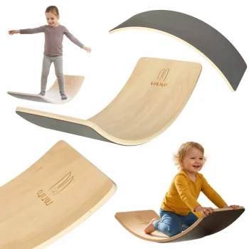 Wooden Balance Board with Felt LULILO AJLO, Grey