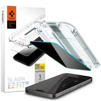 Apple iPhone 15 Pro Max 6.7'' Spigen Glas.tr ”ez Fit” Privacy Tempered Glass | Ekrāna Aizsargstikls