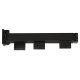 Wall-Mounted Folding Laundry Drying Rack, 18 Hooks, 123 cm, Black