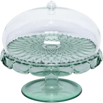 Блюдо для торта с крышкой на ножке Guzzini VANITY, 30 см, Matcha green