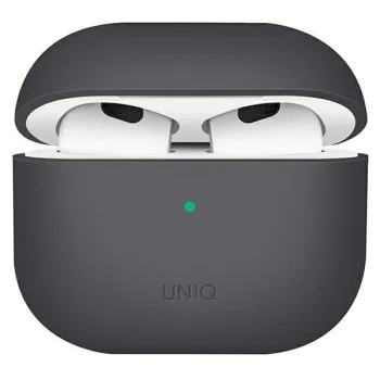 Apple Airpods 3 Gen. Uniq Etui Lino Case Cover, Grey | Чехол Кейс Бампер Обложка
