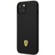 Apple iPhone 14 Ferrari Silicone Metal Logo Hard Case Cover, Black (Fehcp14ssibbk)