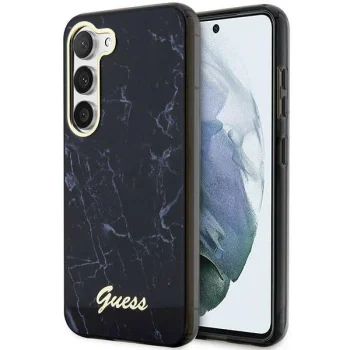 Жесткий чехол Guess Marble для Samsung Galaxy S23 S911 Черный