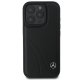 Apple iPhone 16 Pro Max 6.9\" Mercedes MB Curved Stitches Leather Case Cover, Black
