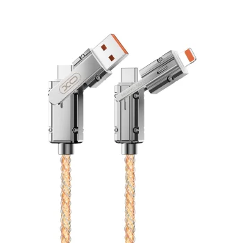 XO kabelis NB276 4-in-1 USB-C / USB-A - Lightning / USB-C 60W 1,0m pelēks