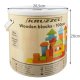 Constructor Wooden Blocks Bricks in Bucket Sorter, 105 pcs