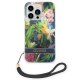 Guess Flower Strap iPhone 14 Pro vāciņš ar siksniņu, zils
