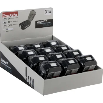 Makita Impact Black skrūvgrieža uzgaļu komplekts E-03090, 31 gab., 12 gab. displejs