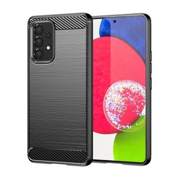 Samsung Galaxy A53 5G (SM-A536) Carbon Flexible Cover TPU Case, Black | Чехол Кабура для Телефона