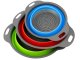 Collapsible Silicone Colander Kitchen Strainer and Bowl, random colors
