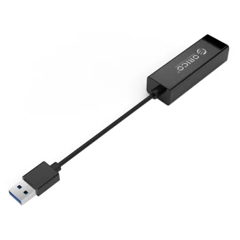 Network Adapter Orico UTJ-U3 USB-A 3.0 to RJ45 Gigabit Ethernet - Black