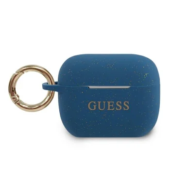 Guess AirPods Pro чехол Silicone Glitter, синий