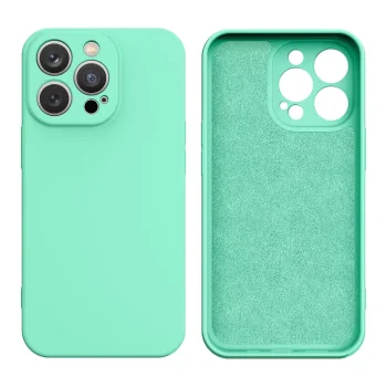 iPhone 14 Plus Silicone Case Protective Cover, Mint Green