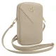 Сумка для телефона Guess ZIP Leather Triangle, золотистая