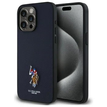 US Polo USHCP15XPEMV iPhone 15 Pro Max 6,7\" Tumši zilā krāsā ar izšuvumu DH | 6.7\" Navy Embroidered Color