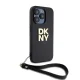 Чехол DKNY для iPhone 15 Pro Wrist Strap Stock Logo, черный