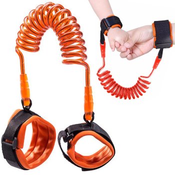 Child Anti-Lost Safety Wrist Link Harness, Orange