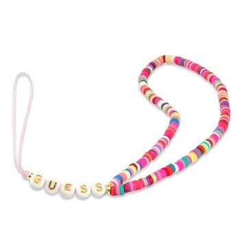 Подвеска для телефона Guess Heishi Beads 3666339048358 розовая/разноцветная