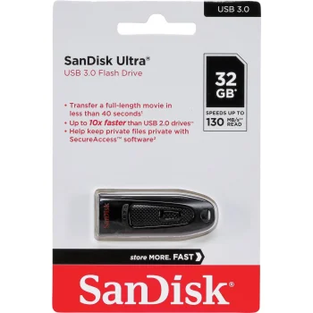 SanDisk Ultra 32 GB USB 3.0 Flash Drive SDCZ48-032G-U46, Black