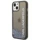 Karl Lagerfeld Liquid Glitter Elong vāciņš iPhone 14, melns