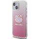 Hello Kitty iPhone 15 vāciņš IML Gradient Electrop Kitty Head, rozā