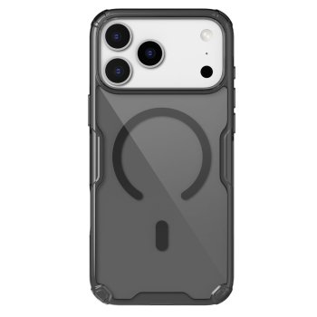 Nillkin iPhone 17 Pro Max vāciņš Nature TPU Pro Magnetic, caurspīdīgs melns