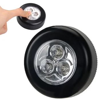 Wireless 3 LED Lamp Lighting for Cabinet, Black