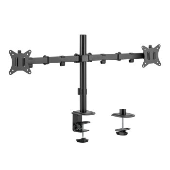 Maclean MC-754N galda stiprinājums 2 monitoriem, 17-32", VESA, melns