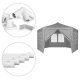 Garden Gazebo Event Pavilion with Windows MultiGarden 2x2x2 m, grey
