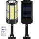 Solārā LED lampa 300W ar kustības sensoru un pulti, melna