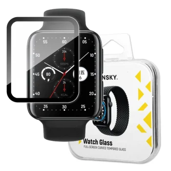 Wozinsky Watch Glass hibrīda aizsargstikls Oppo Watch 2 42 mm, melns