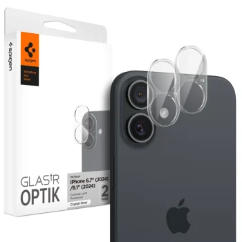 Spigen Optik Glas.tR rūdīts stikls iPhone 16 / Plus kamerai - caurspīdīgs (2 gab.) | tempered glass for camera...