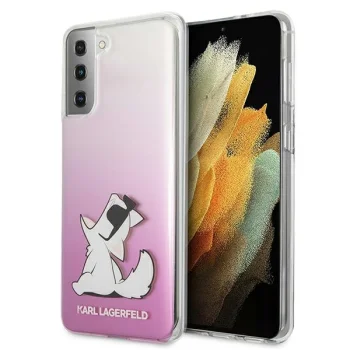 Чехол Karl Lagerfeld для Samsung Galaxy S21+ Choupette Fun, розовый