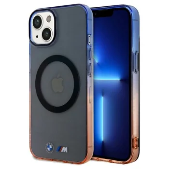 BMW iPhone 15 Plus / 14 Plus vāciņš Gradient Bumper MagSafe, pelēks