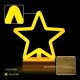 Светодиодный неон Звезда на деревянной подставке Forever Light FLNW04,...