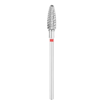 Exo Pro ovāls karbīda uzgalis nagiem smalks 5,0 mm sarkans