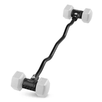 Dumbbell to EZ Curl Bar Connector Adapter 4FIZJO 103 cm, Black