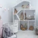 LULILO CALLA 2-in-1 Bērnu grāmatu plaukts un leļļu māja, 116 cm